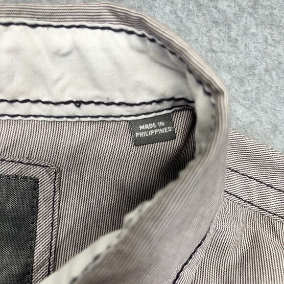 BKE Button-Up Shirt Men’s XL Gray Pocket Western Workwear Y2K Style 11317NM - Picture 8 of 14